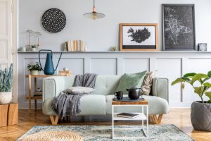 Salon w stylu skandynawskim